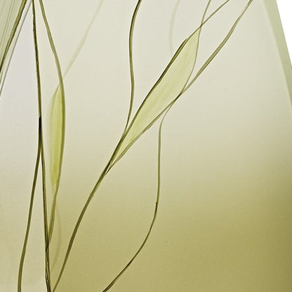 12" Green Abstract Lead Free Crystal Table Vase