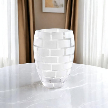 12" Clear Cylinder Lead Free Crystal Table Vase