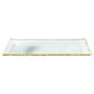 18 Mouth Blown Rectangular Edge Gold Leaf Serving Platter Or Tray