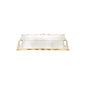 11" Gold Glass Indoor Outdoor Tray With Handles