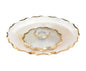 13" Clear and Gold Round Glass Hand Finished Lazy Susan