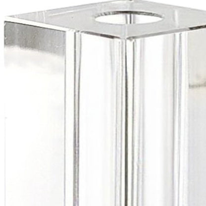 9" Clear Square Lead Free Crystal Table Vase