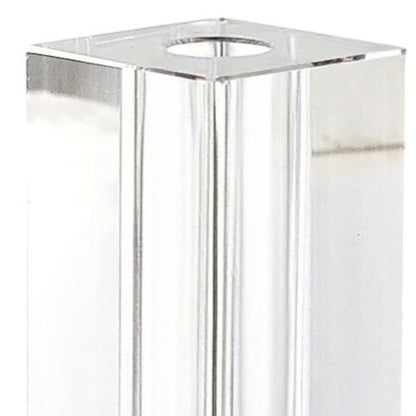 9" Clear Square Lead Free Crystal Table Vase