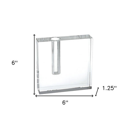 5" Clear Lead Free Crystal Bud Vase