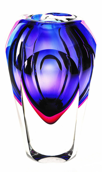 9 Purple Art Glass Vase