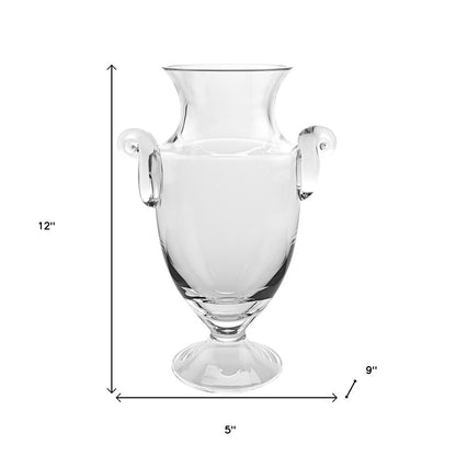 14" Clear Cylinder Lead Free Crystal Table Vase