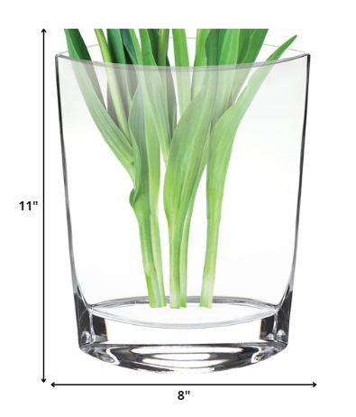 11" Clear Bud Lead Free Crystal Table Vase