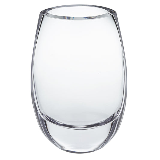 8" Clear Cylinder Crystal Glass Table Vase