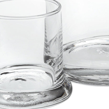 Set of Two Clear Crystal Glass Stemless Carafe And Drinking Glass