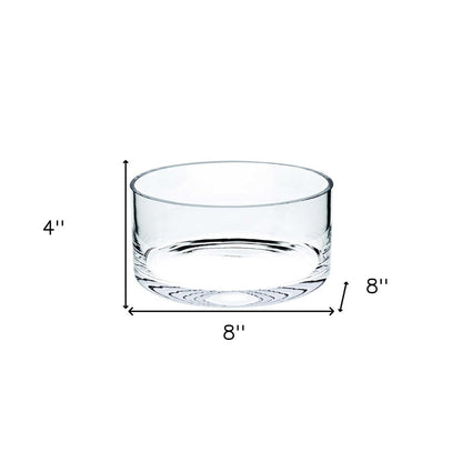 8" Lead Free Crystal Round Serving Bowl