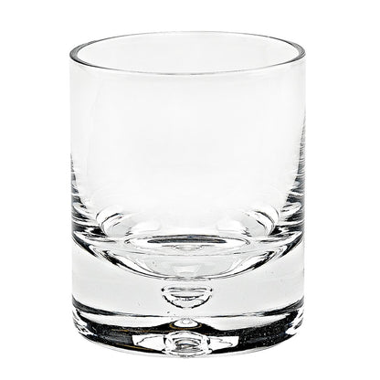 Set of Four Clear Mouth Blown Crystal Old Fashion Glasses