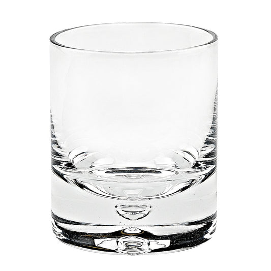 Set of Four Clear Mouth Blown Crystal Old Fashion Glasses