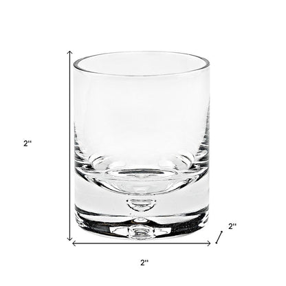 Set of Four Clear Crystal Rocks Old Fashion Glasses
