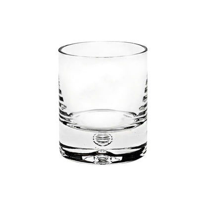 Set of Four Clear Mouth Blown Crystal Old Fashion Glasses