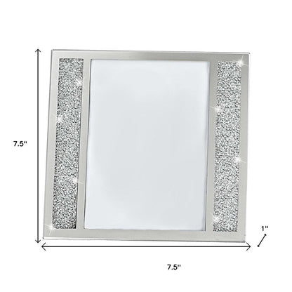 5" x 7" Silver Crystal Tabletop Picture Frame