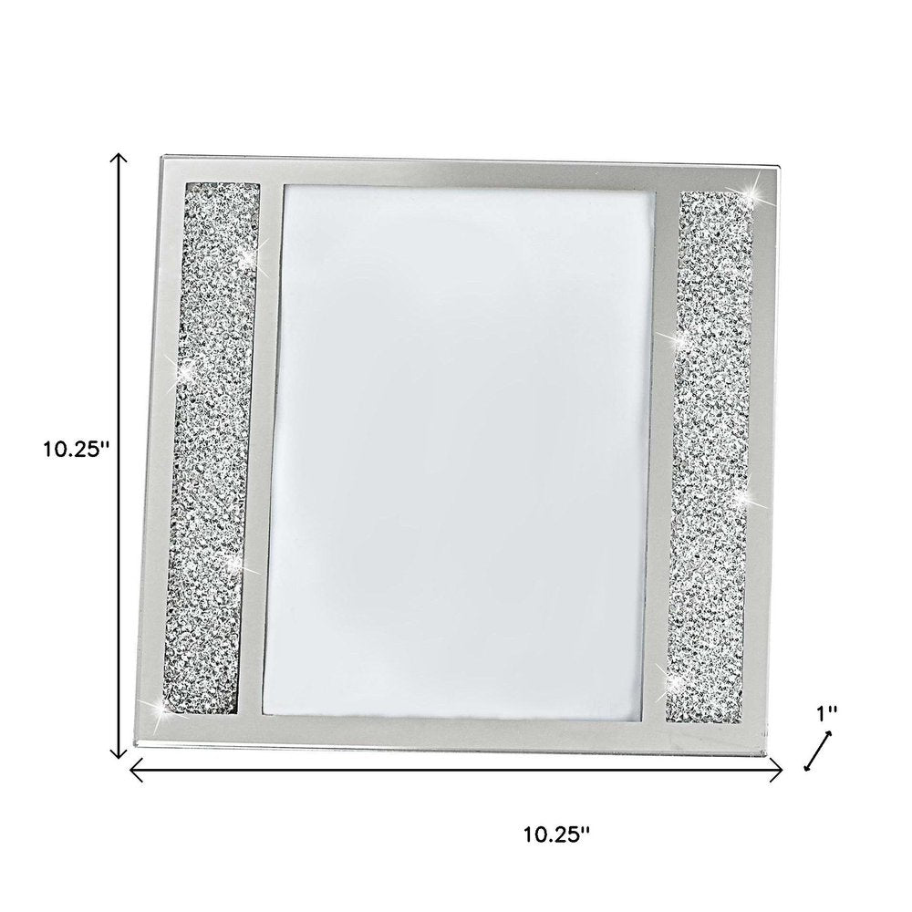 5" x 7" Silver Crystal Tabletop Picture Frame