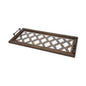 35" Silver Wood Indoor Outdoor Tray With Handles