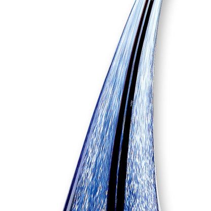 9" Clear and Blue Murano Glass Modern Abstract Tabletop Sculpture