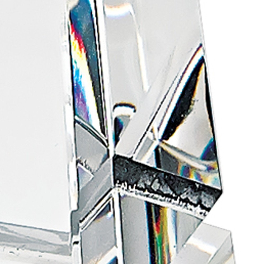 12" Clear Crystal Obelisk Statue
