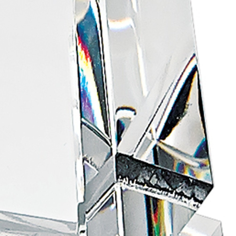 12" Clear Crystal Obelisk Statue