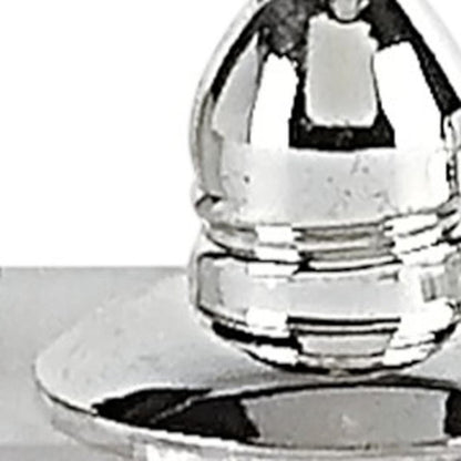 Set of Two Clear And Silver Crystal Pepper Shakers