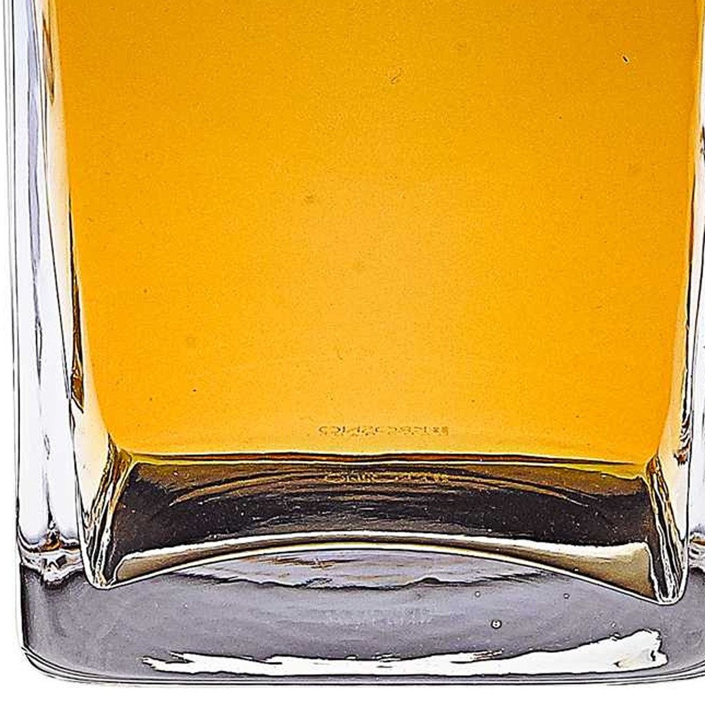 Clear Crystal Glass Squared Shape Stemless Decanter