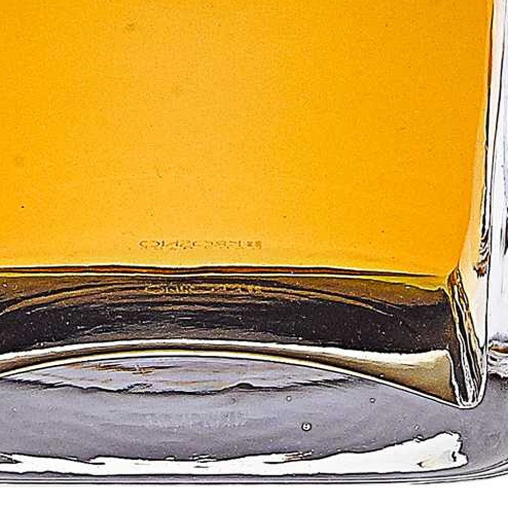 Clear Crystal Glass Squared Shape Stemless Decanter