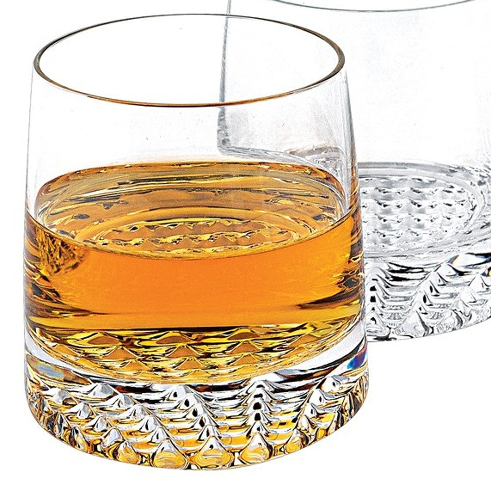 Mouth Blown European Crystal 5 Pc Whiskey Set