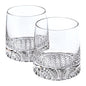 Mouth Blown European Crystal Whiskey Set 4 Pc Rocks Or Dof Set