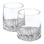 Mouth Blown European Crystal Whiskey Set 4 Pc Rocks Or Dof Set