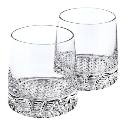 Mouth Blown European Crystal Whiskey Set 4 Pc Rocks Or Dof Set