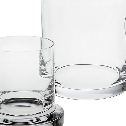 8 Mouth Blown Glass 2 Pc Bedside Or Desktop Carafe Set  24 Oz