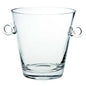 9" Clear Mouth Blown Crystal Ice Bucket