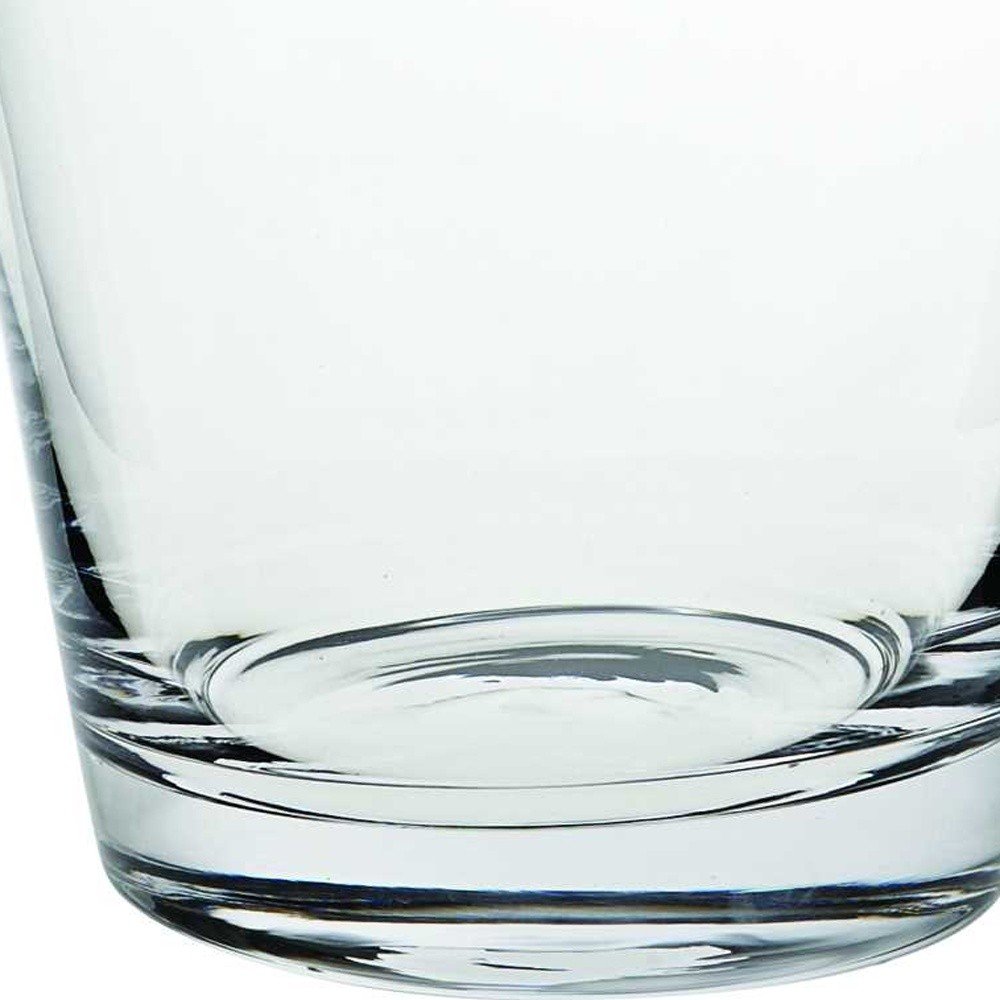 9" Clear Mouth Blown Crystal Ice Bucket