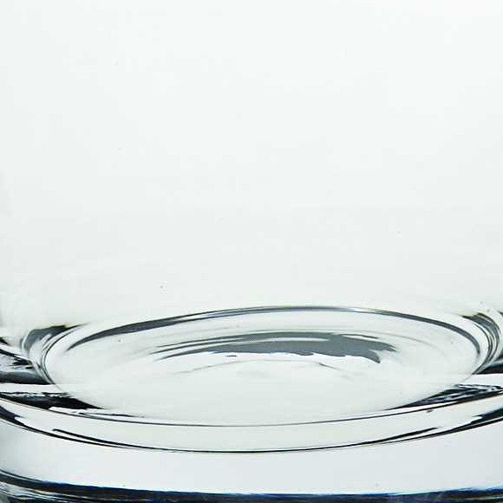 9" Clear Mouth Blown Crystal Ice Bucket