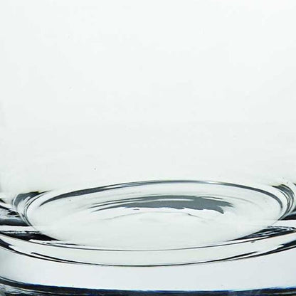 9" Clear Mouth Blown Crystal Ice Bucket