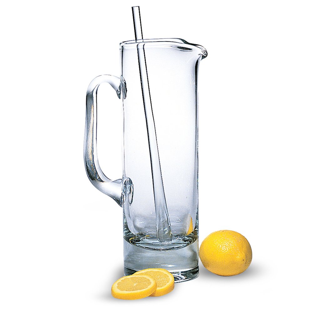 13" Clear Lead Free Crystal Martini Pitcher And Stirrer