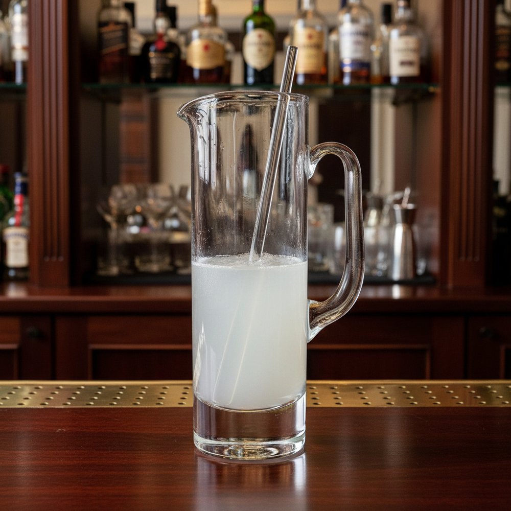 13" Clear Lead Free Crystal Martini Pitcher And Stirrer