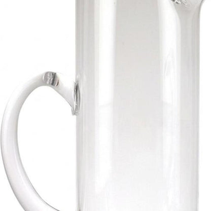 12" Clear Mouth Blown Lead Free Crystal Glass Pitcher