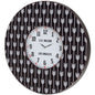 4" Circle Black And White Wood Analog Wall Clock