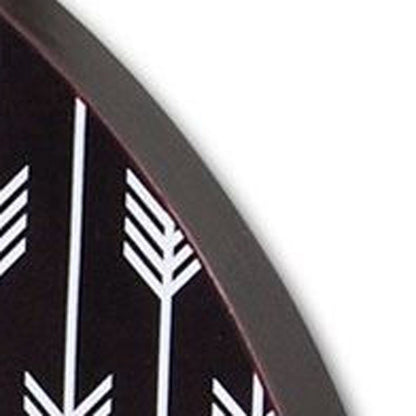 4" Black And White Metal Analog Round Wall Clock