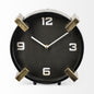 10" Black Stainless Steel Table Clock