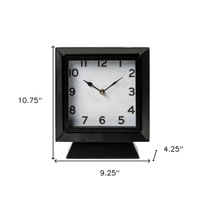 11" Black Fabric Table Clock