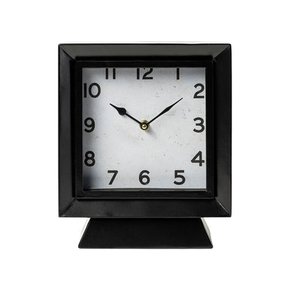 11" Black Fabric Table Clock