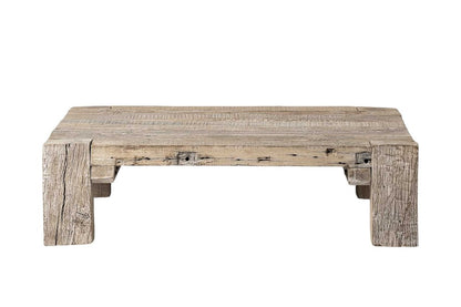48" Natural Wood Distressed Coffee Table
