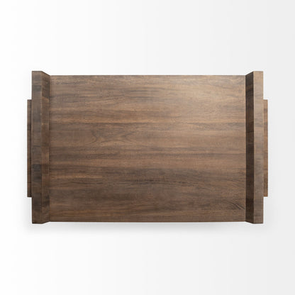 59" Brown Wood Coffee Table