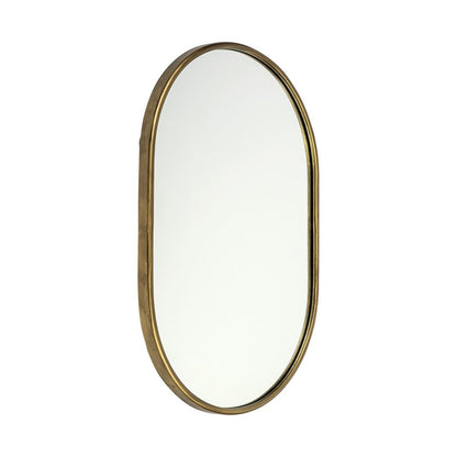 Gold Oval Accent Metal Mirror