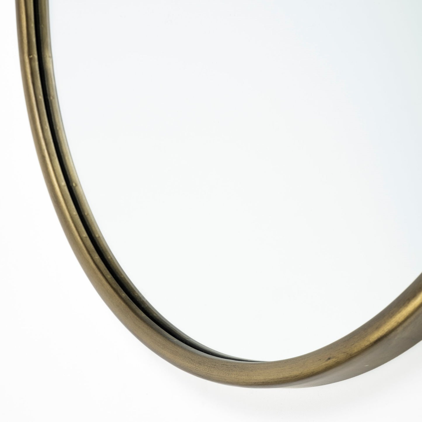 Gold Oval Accent Metal Mirror