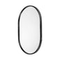 36" Black Oval Metal Framed Accent Mirror