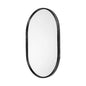 36" Black Oval Metal Framed Accent Mirror